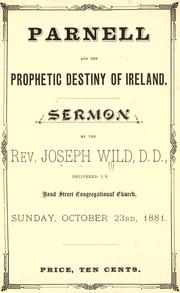 Cover of: Seven sermons delivered by Rev. Joseph Wild, D.D., in Bond Street Congregational Church, Toronto, Ont.