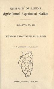 Soybeans and cowpeas in Illinois by W. L. Burlison