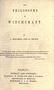 Cover of: The philosophy of witchcraft