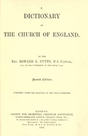 Cover of: A dictionary of the Church of England by Cutts, Edward Lewes