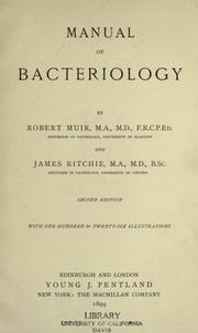 Cover of: Manual of bacteriology