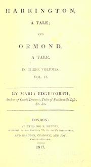 Cover of: Harrington: a tale; and Ormond, a tale.