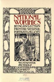 Cover of: National worthies by National Portrait Gallery (Great Britain), National Portrait Gallery (Great Britain)