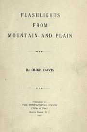 Cover of: Flashlights from mountain and plain by Duke Davis