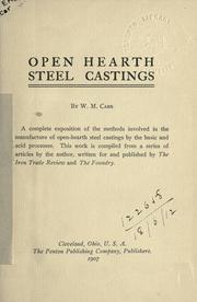 Open hearth steel castings by W.M Carr