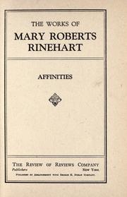 Cover of: Affinities by Mary Roberts Rinehart, Mary Roberts Rinehart
