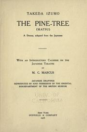 Cover of: pine-tree (Matsu): a drama