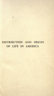 Cover of: Distribution and origin of life in America