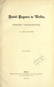 Cover of: Canterbury and York series. by Canterbury and York Society