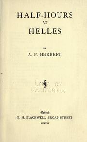 Cover of: Half-hours at Helles.