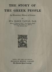 Cover of: The story of the Greek people: an elementary history of Greece
