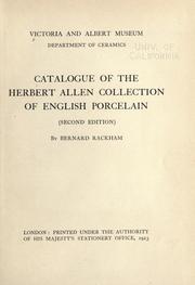Cover of: Catalogue of the Herbert Allen collection of English porcelain
