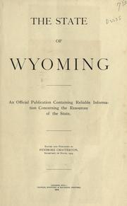 Cover of: The State of Wyoming by edited and published by Fenimore Chatterton, Secretary of State.