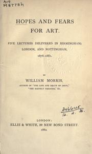 Cover of: Hopes and fears for art by William Morris