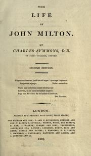 The life of John Milton by Charles Symmons