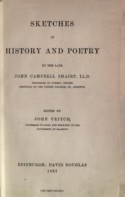 Cover of: Sketches in history and poetry