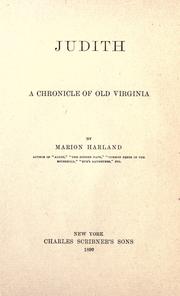 Cover of: Judith: a chronicle of old Virginia