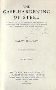 Cover of: The case-hardening of steel by Brearley, Harry, Brearley, Harry