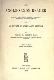 Cover of: An Anglo-Saxon reader by James Wilson Bright