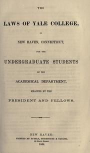 Cover of: Laws of Yale College ...