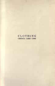 Cover of: Clothing: choice, care, cost