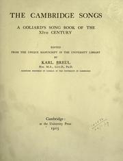 Cover of: The Cambridge Songs by 