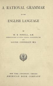Cover of: rational grammar of the English language