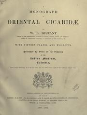 Cover of: A monograph of oriental cicadidae.