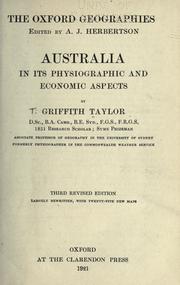 Cover of: Australia in its physiographic and economic aspects by Taylor, Thomas Griffith