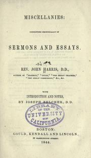 Cover of: Miscellanies: consisting principally of sermons and essays