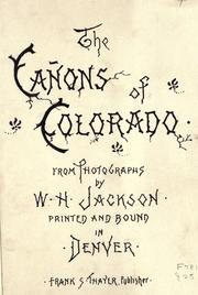 Cover of: The canons of Colorado by William Henry Jackson
