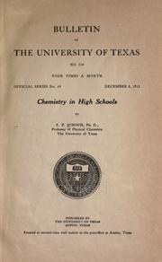 Cover of: Chemistry in high schools
