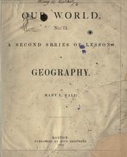 Cover of: Our world, no. II: a second series of lessons in geography