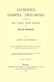 Cover of: Glorious Gospel triumphs by John Watsford