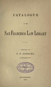 Front cover of Catalogue by San Francisco Law Library.