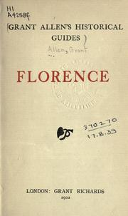 Florence by Grant Allen