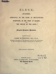 Cover of: Elene by James Mercer Garnett