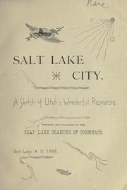 Cover of: Salt Lake City by Salt Lake City Chamber of Commerce.