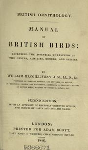 Cover of: Manual of British birds: including the essential characteristics of the orders, families, genera, and species.