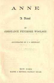 Cover of: Anne by Constance Fenimore Woolson