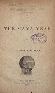 Cover of: The Maya year by Thomas, Cyrus