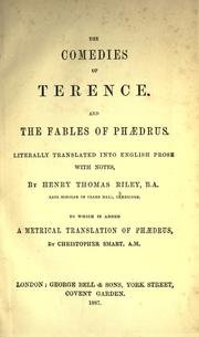 Cover of: The comedies of Terence and the fables of Phaedrus by Publius Terentius Afer