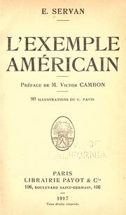 Cover of: L' exemple américain.