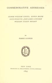 Cover of: Commemorative addresses by Parke Godwin