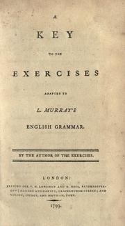 Cover of: key to the exercises: adapted to L. Murray's English grammar