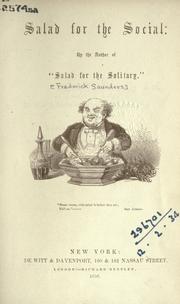 Cover of: Salad for the social by Frederick Saunders