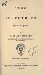 Cover of: manual of obstetrics: theoretical and practical.