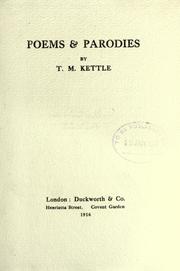 Cover of: Poems & parodies by Tom Kettle
