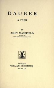 Cover of: Dauber by John Masefield