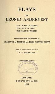 Cover of: Plays by Leonid Andreyev